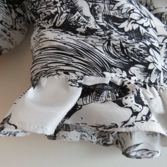 DAKOTA JINX Claudinha Ruffle Blouse in Black Toile Jolie Romantic - Size L - Picture 7 of 15